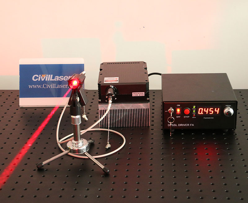 640nm 4W ファイバー結合レーザー 赤色 レーザーシステム カスタマイズ可能